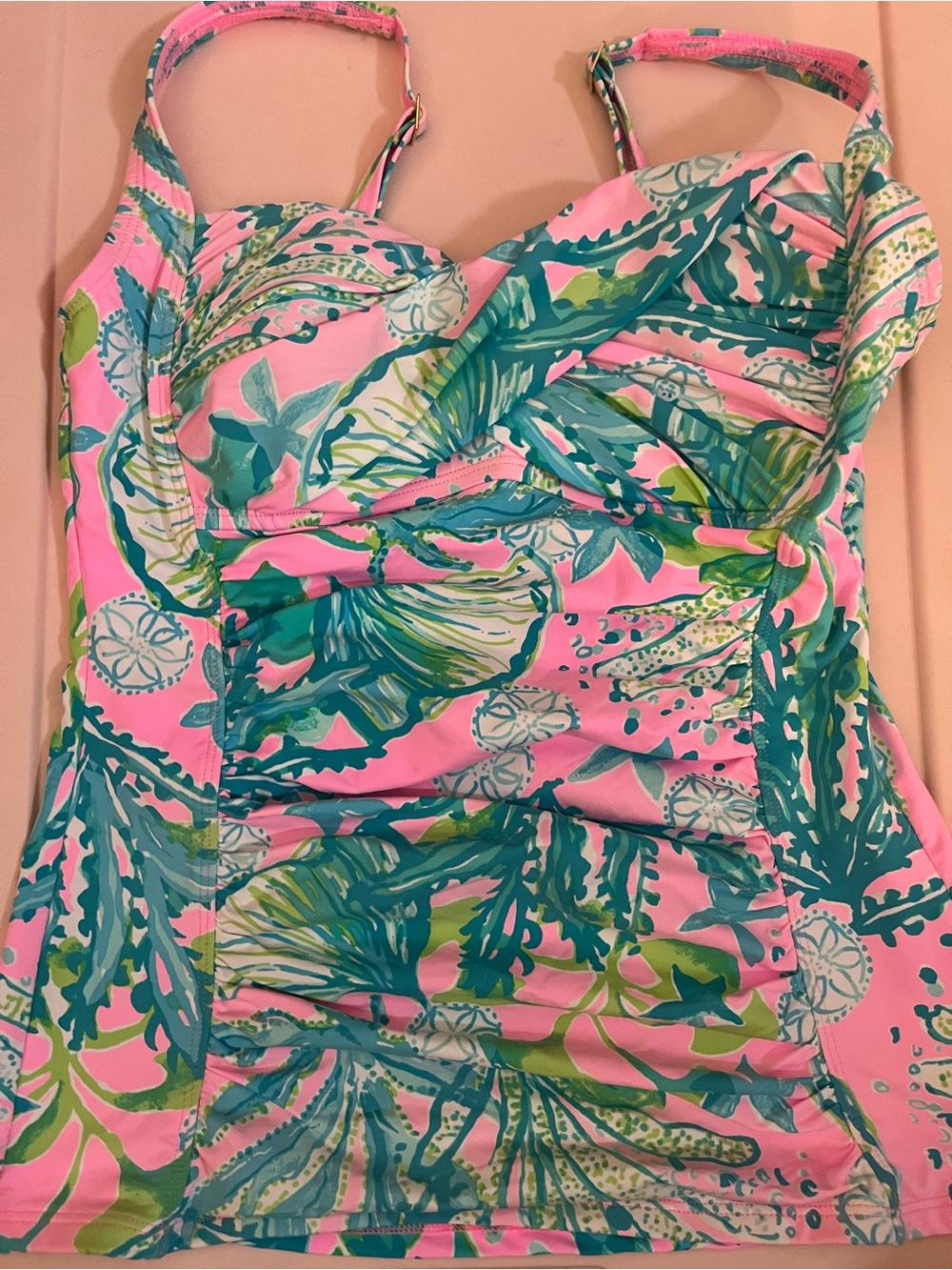 Lilly Pulitzer Mandevilla Baby Hip Nautic Tankini Swim Top Size 6
